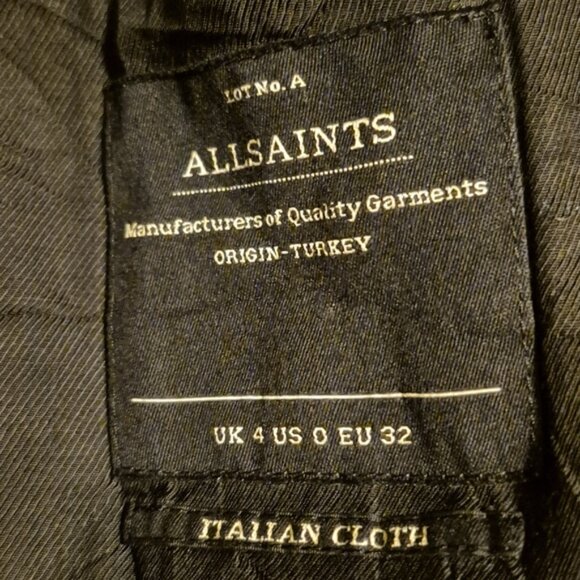 All Saints Ombre Tula Coat Sz.0 NWT Black - Picture 3 of 6